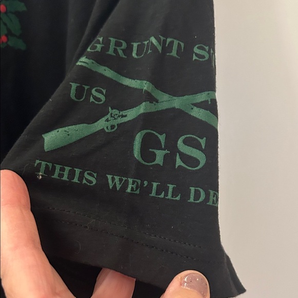 Grunt Style Black Tee with Red Yippie Ki Yay - Picture 3 of 5